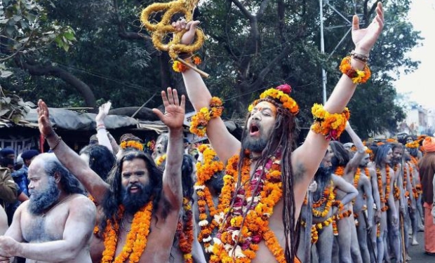 Naga Sadhus (The image above is not of the Naga Sadhus at Pushkaralu) Naga Sadhus (The image above is not of the Naga Sadhus at Pushkaralu)